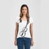 Ladies Slim Fit V Neck Poly-Rich Tee Thumbnail