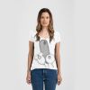 Ladies Slim Fit V Neck Poly-Rich Tee Thumbnail