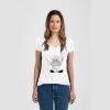 Ladies Slim Fit V Neck Poly-Rich Tee Thumbnail