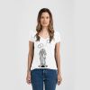 Ladies Slim Fit V Neck Poly-Rich Tee Thumbnail