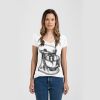 Ladies Slim Fit V Neck Poly-Rich Tee Thumbnail