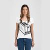 Ladies Slim Fit V Neck Poly-Rich Tee Thumbnail