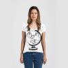Ladies Slim Fit V Neck Poly-Rich Tee Thumbnail