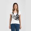 Ladies Slim Fit V Neck Poly-Rich Tee Thumbnail