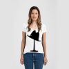 Ladies Slim Fit V Neck Poly-Rich Tee Thumbnail