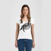 Ladies Slim Fit V Neck Poly-Rich Tee Thumbnail