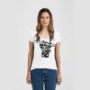 Ladies Slim Fit V Neck Poly-Rich Tee Thumbnail