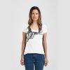 Ladies Slim Fit V Neck Poly-Rich Tee Thumbnail
