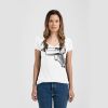Ladies Slim Fit V Neck Poly-Rich Tee Thumbnail