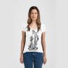 Ladies Slim Fit V Neck Poly-Rich Tee Thumbnail