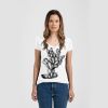 Ladies Slim Fit V Neck Poly-Rich Tee Thumbnail