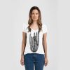 Ladies Slim Fit V Neck Poly-Rich Tee Thumbnail