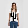 Ladies Slim Fit V Neck Poly-Rich Tee Thumbnail