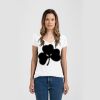 Ladies Slim Fit V Neck Poly-Rich Tee Thumbnail