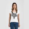 Ladies Slim Fit V Neck Poly-Rich Tee Thumbnail