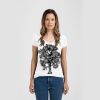 Ladies Slim Fit V Neck Poly-Rich Tee Thumbnail