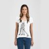 Ladies Slim Fit V Neck Poly-Rich Tee Thumbnail
