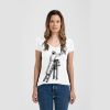 Ladies Slim Fit V Neck Poly-Rich Tee Thumbnail