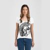 Ladies Slim Fit V Neck Poly-Rich Tee Thumbnail