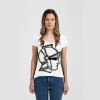 Ladies Slim Fit V Neck Poly-Rich Tee Thumbnail