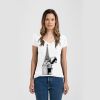 Ladies Slim Fit V Neck Poly-Rich Tee Thumbnail
