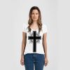 Ladies Slim Fit V Neck Poly-Rich Tee Thumbnail