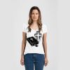 Ladies Slim Fit V Neck Poly-Rich Tee Thumbnail