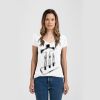 Ladies Slim Fit V Neck Poly-Rich Tee Thumbnail