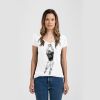 Ladies Slim Fit V Neck Poly-Rich Tee Thumbnail