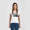 Ladies Slim Fit V Neck Poly-Rich Tee Thumbnail