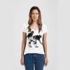 Ladies Slim Fit V Neck Poly-Rich Tee Thumbnail