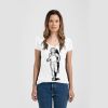 Ladies Slim Fit V Neck Poly-Rich Tee Thumbnail