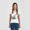 Ladies Slim Fit V Neck Poly-Rich Tee Thumbnail