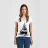 Ladies Slim Fit V Neck Poly-Rich Tee Thumbnail