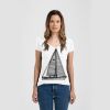 Ladies Slim Fit V Neck Poly-Rich Tee Thumbnail
