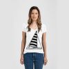 Ladies Slim Fit V Neck Poly-Rich Tee Thumbnail