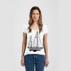 Ladies Slim Fit V Neck Poly-Rich Tee Thumbnail