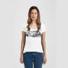 Ladies Slim Fit V Neck Poly-Rich Tee Thumbnail