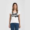 Ladies Slim Fit V Neck Poly-Rich Tee Thumbnail