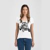 Ladies Slim Fit V Neck Poly-Rich Tee Thumbnail