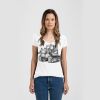 Ladies Slim Fit V Neck Poly-Rich Tee Thumbnail