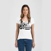 Ladies Slim Fit V Neck Poly-Rich Tee Thumbnail