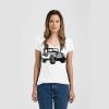 Ladies Slim Fit V Neck Poly-Rich Tee Thumbnail