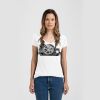 Ladies Slim Fit V Neck Poly-Rich Tee Thumbnail