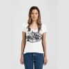Ladies Slim Fit V Neck Poly-Rich Tee Thumbnail