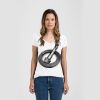 Ladies Slim Fit V Neck Poly-Rich Tee Thumbnail