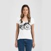Ladies Slim Fit V Neck Poly-Rich Tee Thumbnail