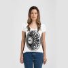 Ladies Slim Fit V Neck Poly-Rich Tee Thumbnail