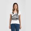 Ladies Slim Fit V Neck Poly-Rich Tee Thumbnail