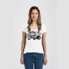 Ladies Slim Fit V Neck Poly-Rich Tee Thumbnail
